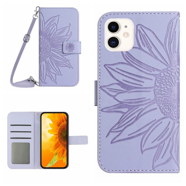 Skin Feel Sun Flower Pattern Flip Leather Phone Case, For iPhone 11 Pro Max, For iPhone 12 mini