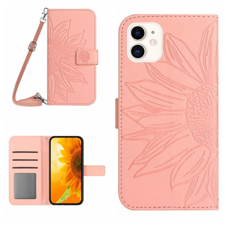 Skin Feel Sun Flower Pattern Flip Leather Phone Case, For iPhone 11 Pro Max, For iPhone 12 mini