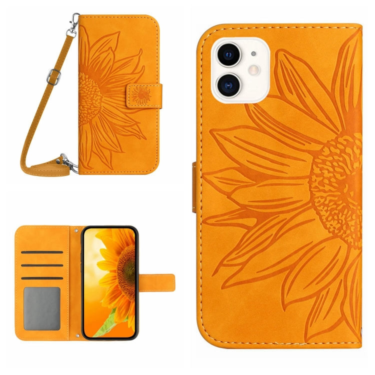 Skin Feel Sun Flower Pattern Flip Leather Phone Case, For iPhone 11 Pro Max, For iPhone 12 mini