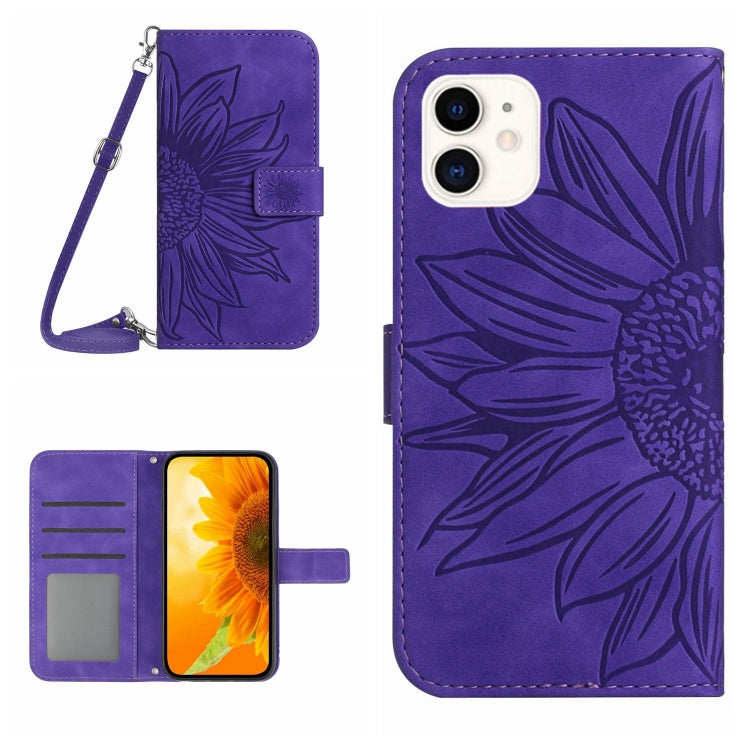 Skin Feel Sun Flower Pattern Flip Leather Phone Case, For iPhone 11 Pro Max, For iPhone 12 mini