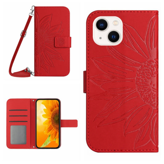 Skin Feel Sun Flower Pattern Flip Leather Phone Case, For iPhone 13, For iPhone 13 mini