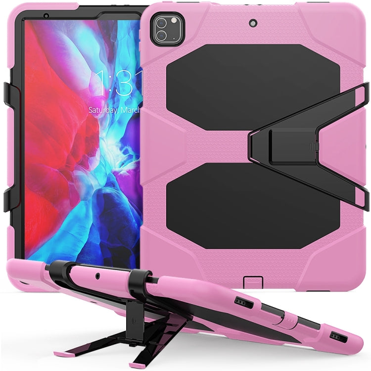 For iPad Pro 12.9 inch (2020) Shockproof Colorful Silicon + PC Protective Case with Holder & Shoulder Strap & Hand Strap & Pen Slot, For iPad Pro 12.9 inch (2020)