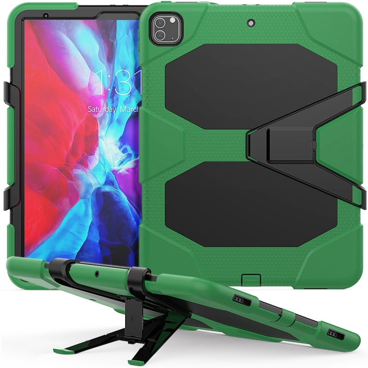 For iPad Pro 12.9 inch (2020) Shockproof Colorful Silicon + PC Protective Case with Holder & Shoulder Strap & Hand Strap & Pen Slot, For iPad Pro 12.9 inch (2020)