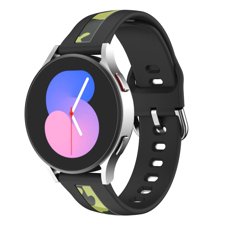 Vertical Grain Printing Silicone Watch Band, For Samsung Galaxy Watch 5 40mm / 44mm, For Samsung Galaxy Watch 5 Pro 45mm