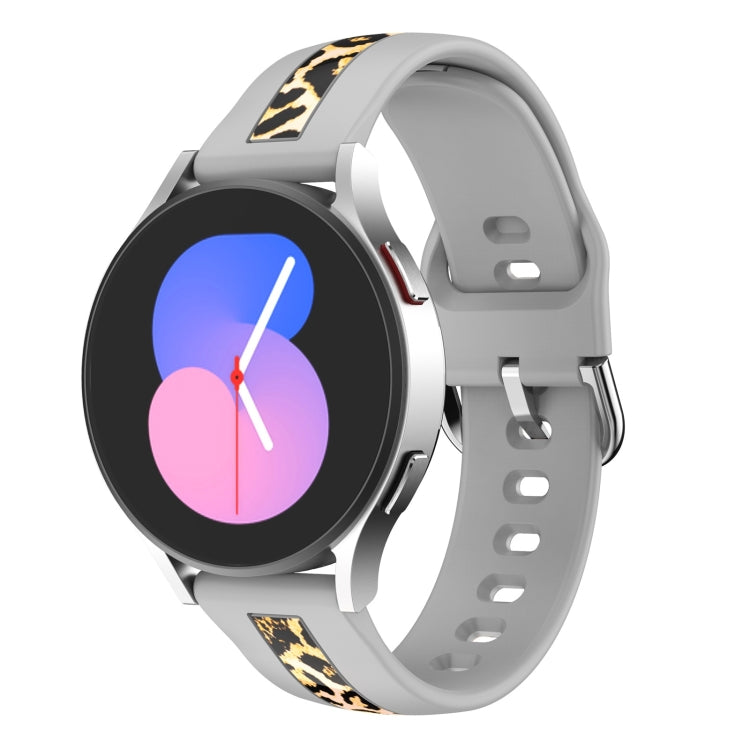 Vertical Grain Printing Silicone Watch Band, For Samsung Galaxy Watch 5 40mm / 44mm, For Samsung Galaxy Watch 5 Pro 45mm