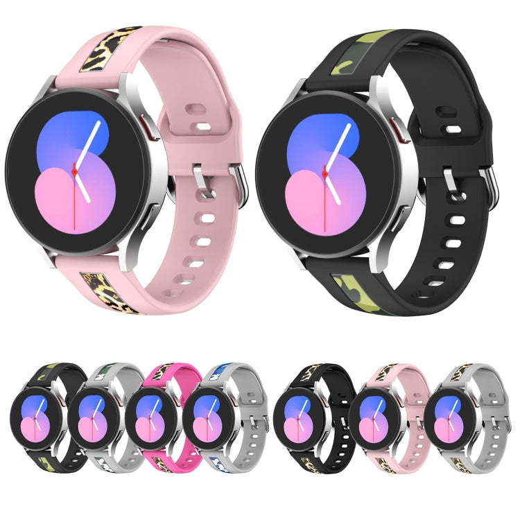 Vertical Grain Printing Silicone Watch Band, For Samsung Galaxy Watch 5 40mm / 44mm, For Samsung Galaxy Watch 5 Pro 45mm