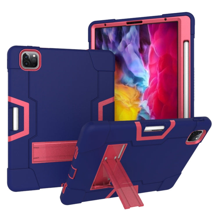 For iPad Pro 11 inch (2020) Contrast Color Robot Shockproof Silicon + PC Protective Case with Holder & Pen Slot, For iPad Pro 11 inch 2021 / 2020