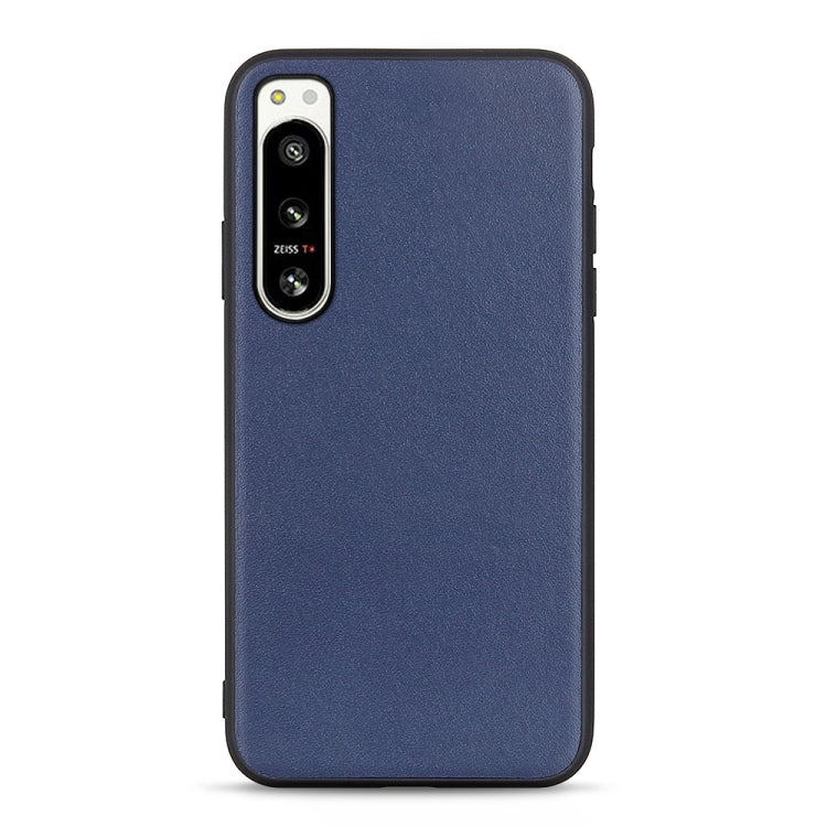 Accurate Hole Lambskin Texture Genuine Leather Phone Case, For Sony Xperia 5 IV