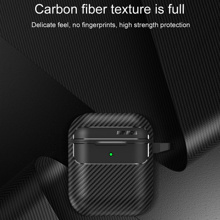 Carbon Fiber Texture Anti-fall Earphone Protective Case, For AirPods 1 / 2, For AirPods 3, For AirPods Pro 2, For AirPods Pro