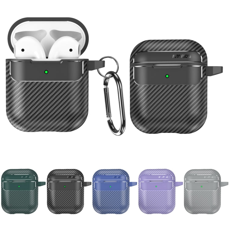 Carbon Fiber Texture Anti-fall Earphone Protective Case, For AirPods 1 / 2, For AirPods 3, For AirPods Pro 2, For AirPods Pro