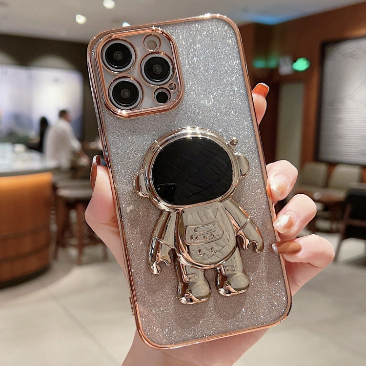 Astronaut Holder Gradient Glitter Powder Phone Case, For iPhone 12 Pro Max, For iPhone 11, For iPhone 11 Pro