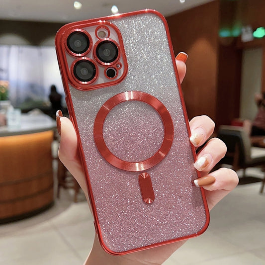 Electroplating Magsafe Gradient Glitter Powder Phone Case, For iPhone 11