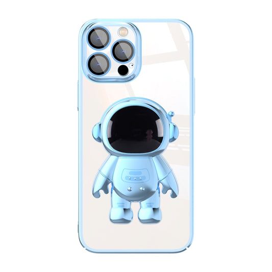 Electroplating PC Astronaut Holder Phone Case with Lens Film, For iPhone 12 Pro Max, For iPhone 11, For iPhone 11 Pro, For iPhone 11 Pro Max