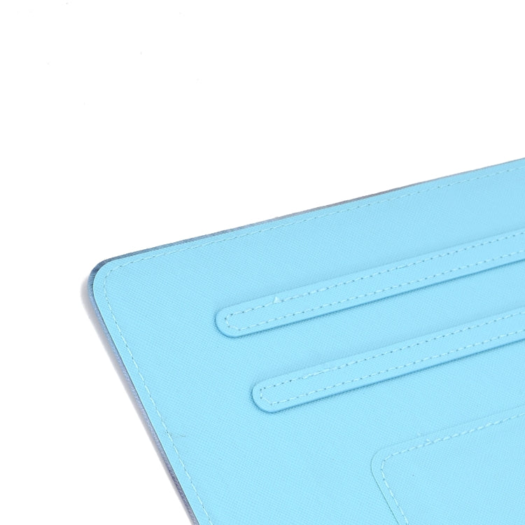 Sewing Thread Horizontal Painted Flat Leather Case with Sleep Function & Pen Cover & Anti Skid Strip & Card Slot & Holder, For iPad Pro 11 (2020)