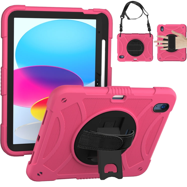 Rotary Grab Silicone And PC Tablet Case, For iPad 10th 10.9 2022