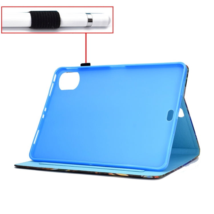 Sewing Thread Horizontal Painted Flat Leather Case with Sleep Function & Pen Cover & Anti Skid Strip & Card Slot & Holder, For iPad Pro 11 (2020), For Galaxy Tab S6 Lite