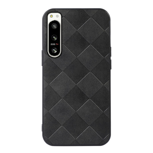 Weave Plaid PU Phone Case, For Sony Xperia 5 IV