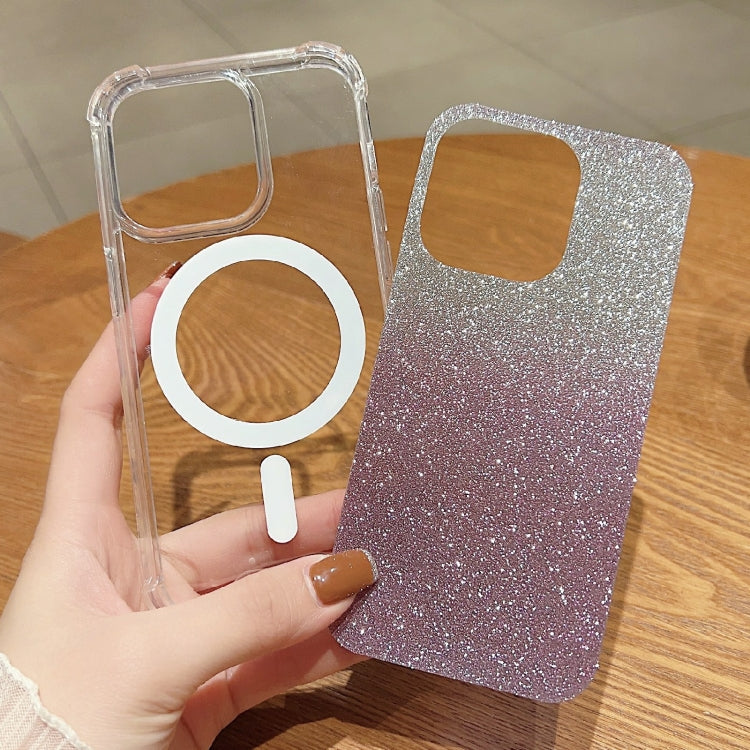 MagSafe Gradient Color Glitter Acrylic Shockproof Phone Case, For iPhone 11 Pro Max, For iPhone 11 Pro, For iPhone 11