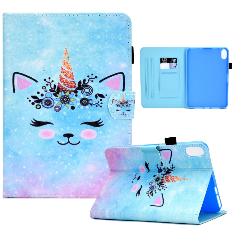 Colored Drawing Stitching Smart Leather Tablet Case, For iPad 10th Gen 10.9 2022