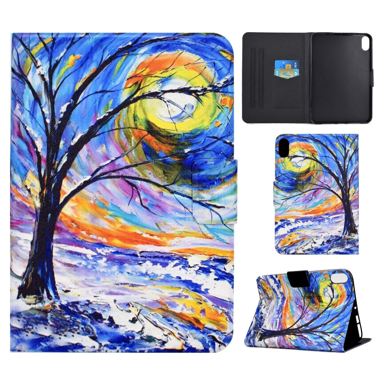 Electric Pressed Colored Drawing Smart Leather Tablet Case, For iPad 10th Gen 10.9 2022