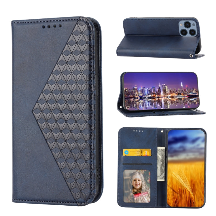 Cubic Grid Calf Texture Magnetic Leather Phone Case, For Sony Xperia 5 IV, For OPPO A17 4G, For Samsung Galaxy S23 5G, For Samsung Galaxy S23+ 5G, For Samsung Galaxy S23 Ultra 5G