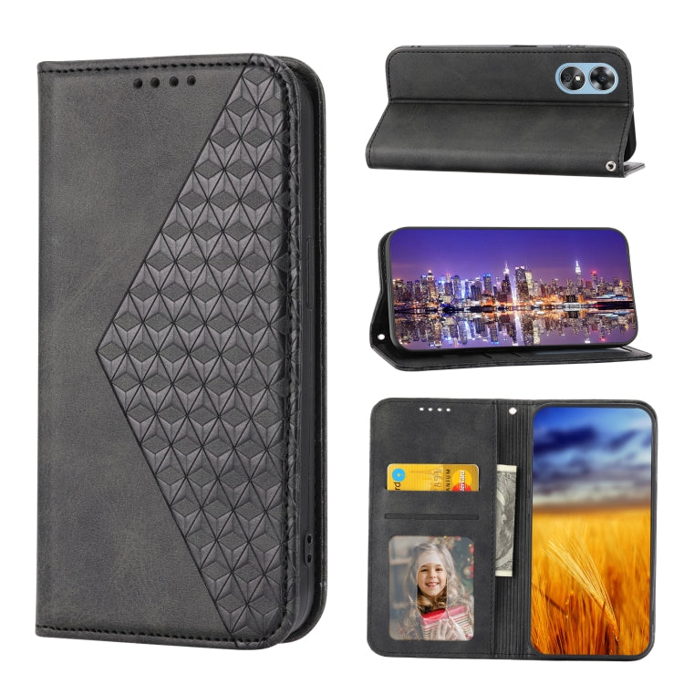 Cubic Grid Calf Texture Magnetic Leather Phone Case, For Sony Xperia 5 IV, For OPPO A17 4G, For Samsung Galaxy S23 5G, For Samsung Galaxy S23+ 5G, For Samsung Galaxy S23 Ultra 5G