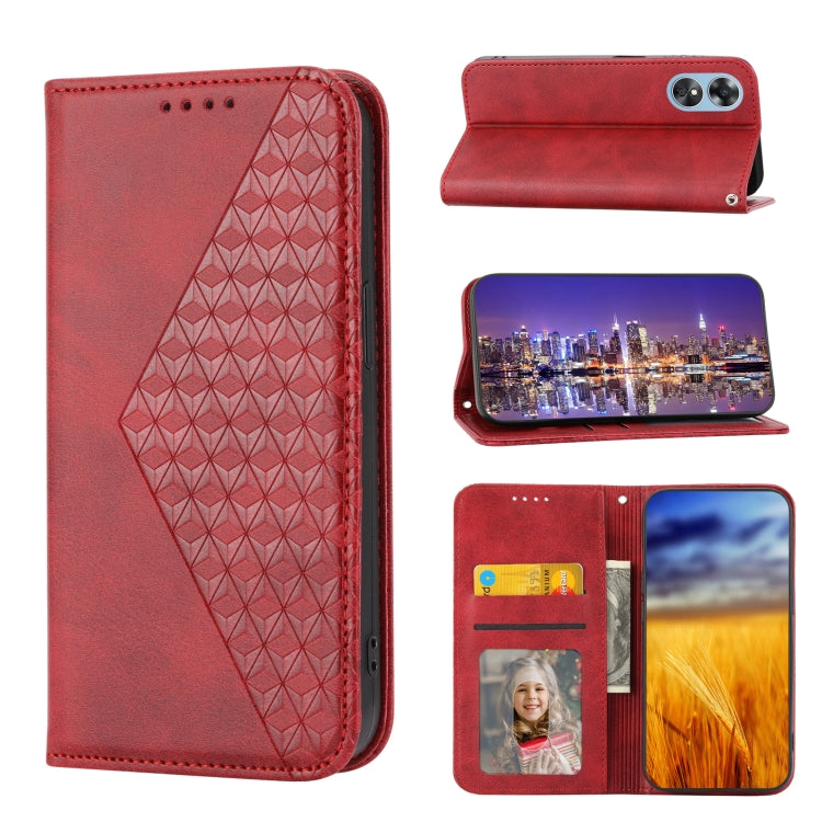 Cubic Grid Calf Texture Magnetic Leather Phone Case, For Sony Xperia 5 IV, For OPPO A17 4G, For Samsung Galaxy S23 5G, For Samsung Galaxy S23+ 5G, For Samsung Galaxy S23 Ultra 5G