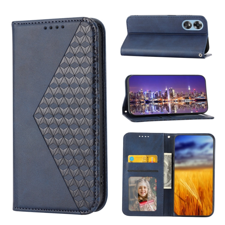 Cubic Grid Calf Texture Magnetic Leather Phone Case, For Sony Xperia 5 IV, For OPPO A17 4G, For Samsung Galaxy S23 5G, For Samsung Galaxy S23+ 5G, For Samsung Galaxy S23 Ultra 5G