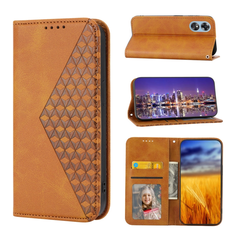 Cubic Grid Calf Texture Magnetic Leather Phone Case, For Sony Xperia 5 IV, For OPPO A17 4G, For Samsung Galaxy S23 5G, For Samsung Galaxy S23+ 5G, For Samsung Galaxy S23 Ultra 5G