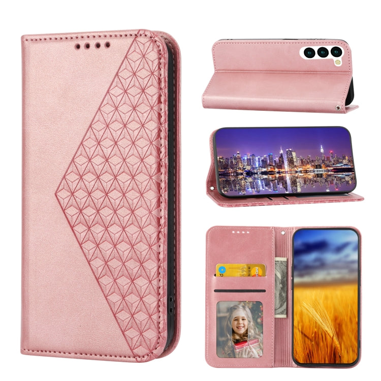 Cubic Grid Calf Texture Magnetic Leather Phone Case, For Sony Xperia 5 IV, For OPPO A17 4G, For Samsung Galaxy S23 5G, For Samsung Galaxy S23+ 5G, For Samsung Galaxy S23 Ultra 5G