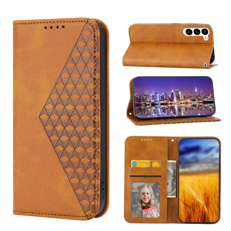 Cubic Grid Calf Texture Magnetic Leather Phone Case, For Sony Xperia 5 IV, For OPPO A17 4G, For Samsung Galaxy S23 5G, For Samsung Galaxy S23+ 5G, For Samsung Galaxy S23 Ultra 5G