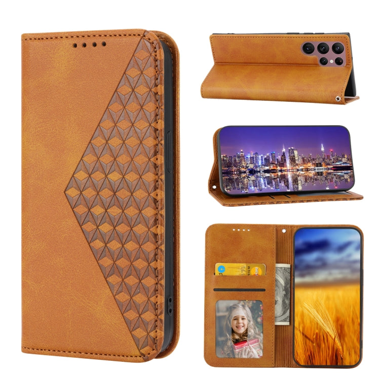 Cubic Grid Calf Texture Magnetic Leather Phone Case, For Sony Xperia 5 IV, For OPPO A17 4G, For Samsung Galaxy S23 5G, For Samsung Galaxy S23+ 5G, For Samsung Galaxy S23 Ultra 5G