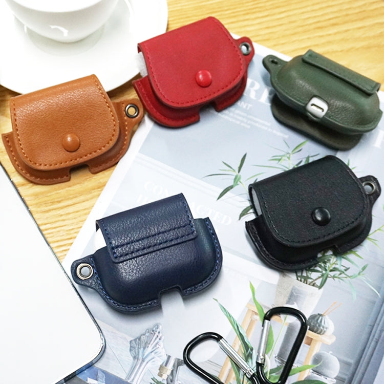 Backpack Style PU Leather Earphone Protective Case with Lanyard, For AirPods 1 / 2, For AirPods Pro, For AirPods 3, For AirPods Pro 2