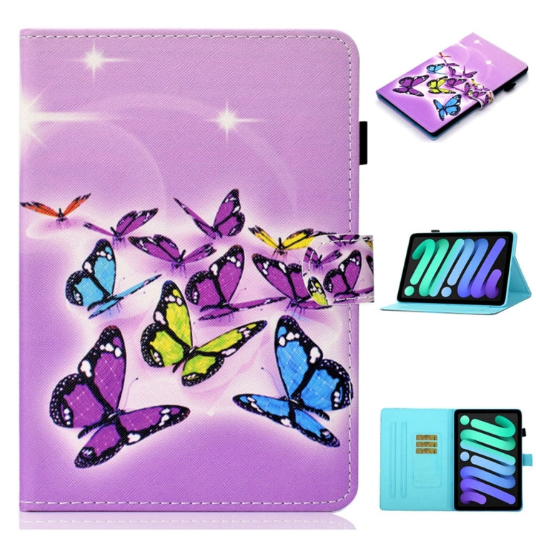 Coloured Drawing Stitching Smart Leather Tablet Case, For iPad 10th Gen 10.9 2022