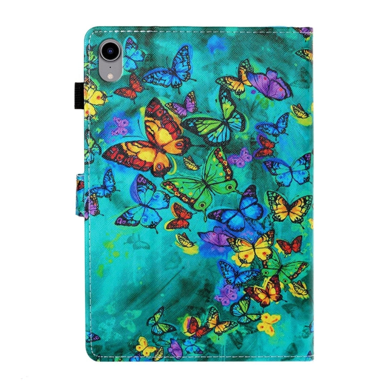 Coloured Drawing Stitching Smart Leather Tablet Case, For iPad 10th Gen 10.9 2022