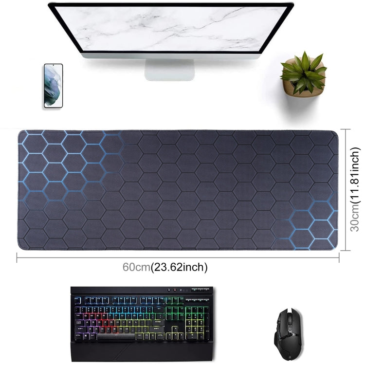 Anti-Slip Rubber Cloth Surface Game Mouse Mat Keyboard Pad, 60 x 30 x 0.2cm, 70 x 30 x 0.2cm