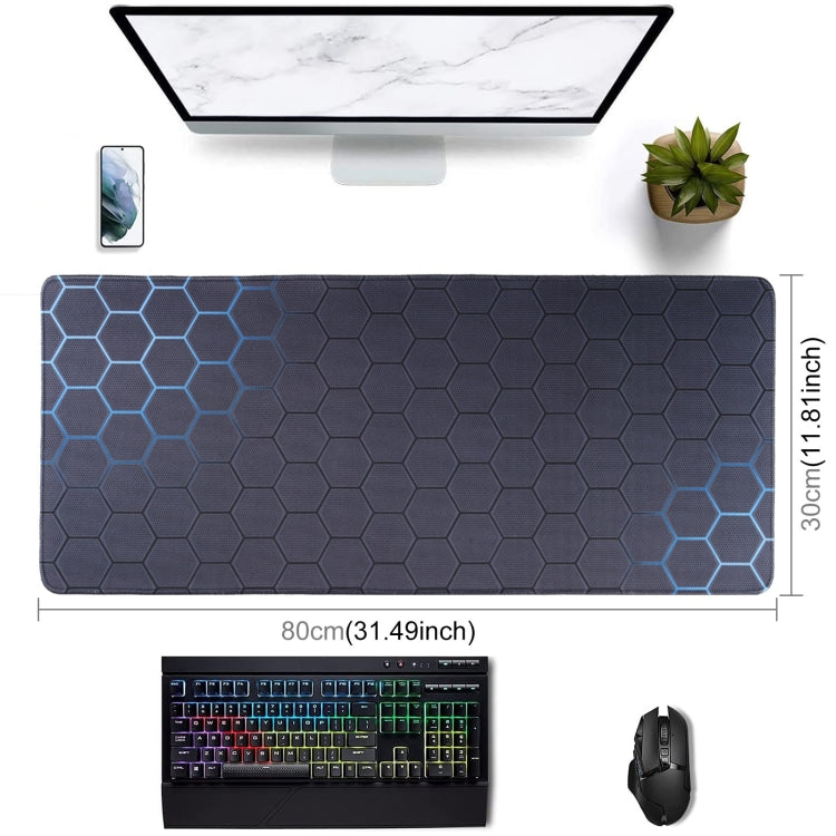 Anti-Slip Rubber Cloth Surface Game Mouse Mat Keyboard Pad, 80 x 30 x 0.2cm, 90 x 40 x 0.2cm