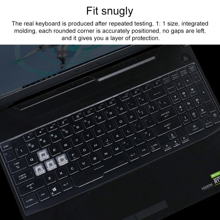 Transparent and Dustproof TPU Laptop Keyboard Protective Film, For Asus FA506IU 15.6 inch, For Asus FA706IU 17.3 inch