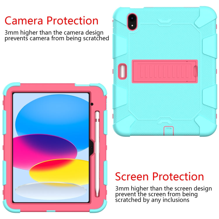 Two-Color Robot Shockproof Silicone + PC Protective Tablet Case, For iPad 10th Gen 10.9 2022