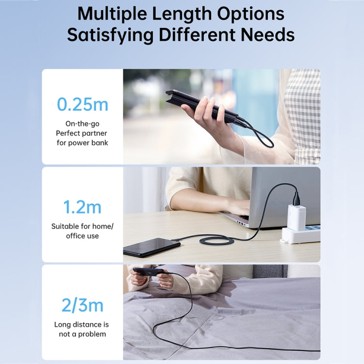 JOYROOM 20W Type-C to 8 Pin Surpass Series Fast Charging Data Cable, 0.25m, 1.2m, 2m, 3m