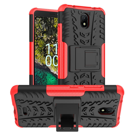 Tire Texture TPU + PC Phone Case with Holder, For Nokia C100, For Nokia C200, For Nokia G100, For Sony Xperia 5 IV