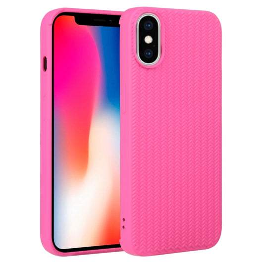 Weave Texture Silicone Phone Case, For iPhone X / XS, For iPhone XR