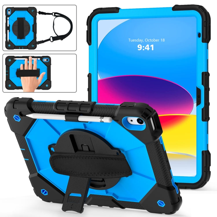 Contrast Color Robot Shockproof Silicon + PC Tablet Protective Case, For iPad 10th Gen 10.9 2022