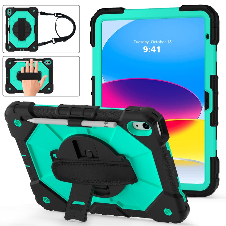 Contrast Color Robot Shockproof Silicon + PC Tablet Protective Case, For iPad 10th Gen 10.9 2022