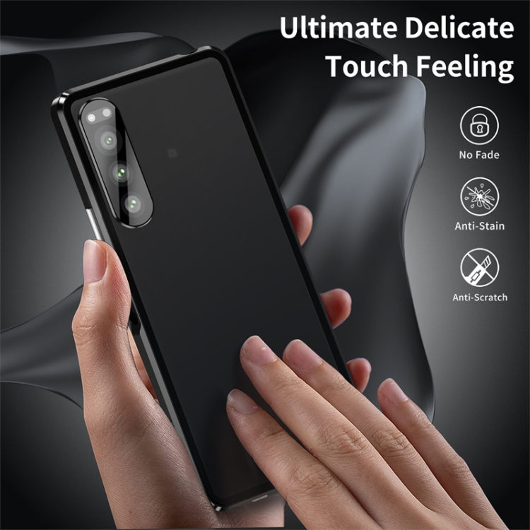 HD Magnetic Metal Tempered Glass Phone Case, For Sony Xperia 5 IV