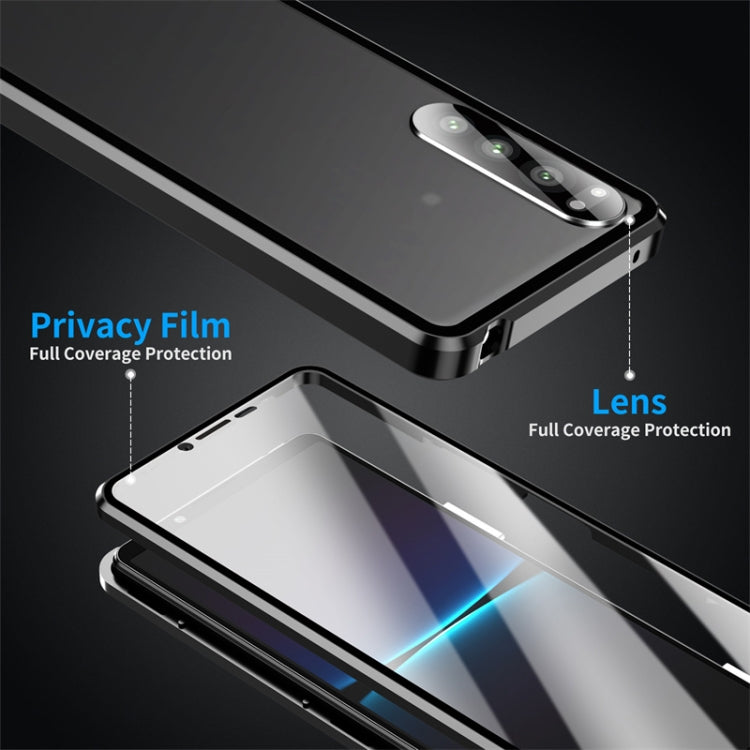 HD Magnetic Metal Tempered Glass Phone Case, For Sony Xperia 5 IV