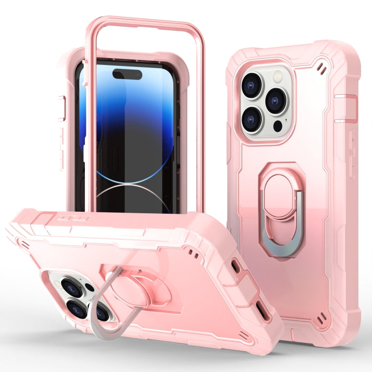 Two-color Ring Holder Phone Case, For iPhone 14 Pro Max, For iPhone 14 Pro