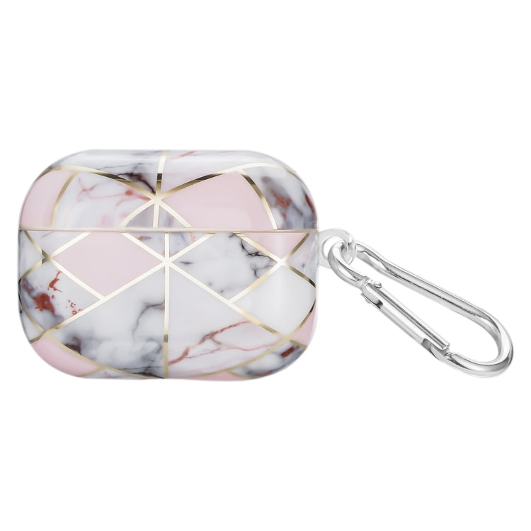 Electroplate Marble Pattern Wireless Earphone Protective Case with Hook, For AirPods Pro 2, For AirPods 3, For AirPods Pro, For AirPods 1 / 2