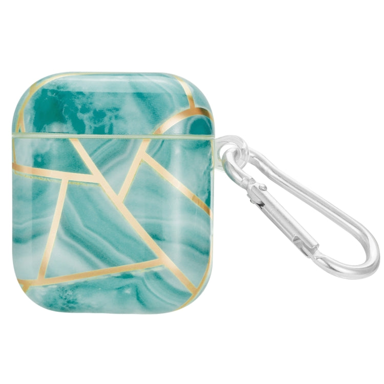 Electroplate Marble Pattern Wireless Earphone Protective Case with Hook, For AirPods Pro 2, For AirPods 3, For AirPods Pro, For AirPods 1 / 2