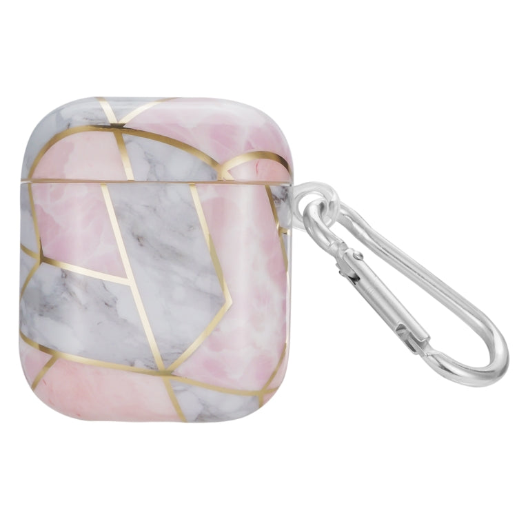 Electroplate Marble Pattern Wireless Earphone Protective Case with Hook, For AirPods Pro 2, For AirPods 3, For AirPods Pro, For AirPods 1 / 2